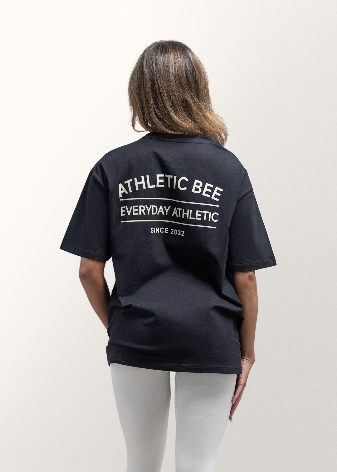 Alltagstaugliches Oversize-T-Shirt im Sport-Look, schwarz