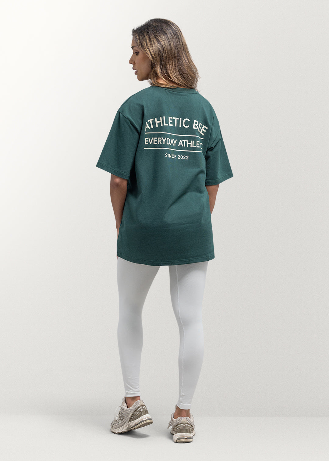 Alltagstaugliches, sportliches Oversize-T-Shirt in Waldgrün