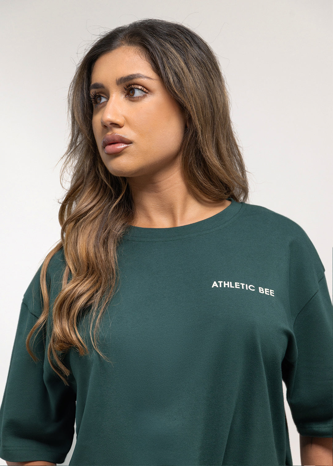 Alltagstaugliches, sportliches Oversize-T-Shirt in Waldgrün