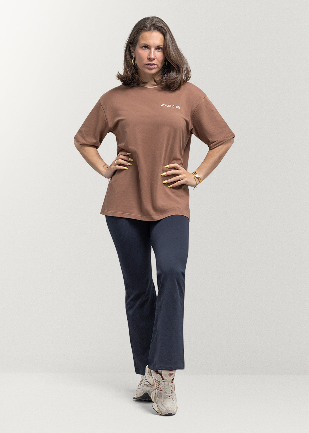Alltagstaugliches, sportliches Oversize-T-Shirt in Braun