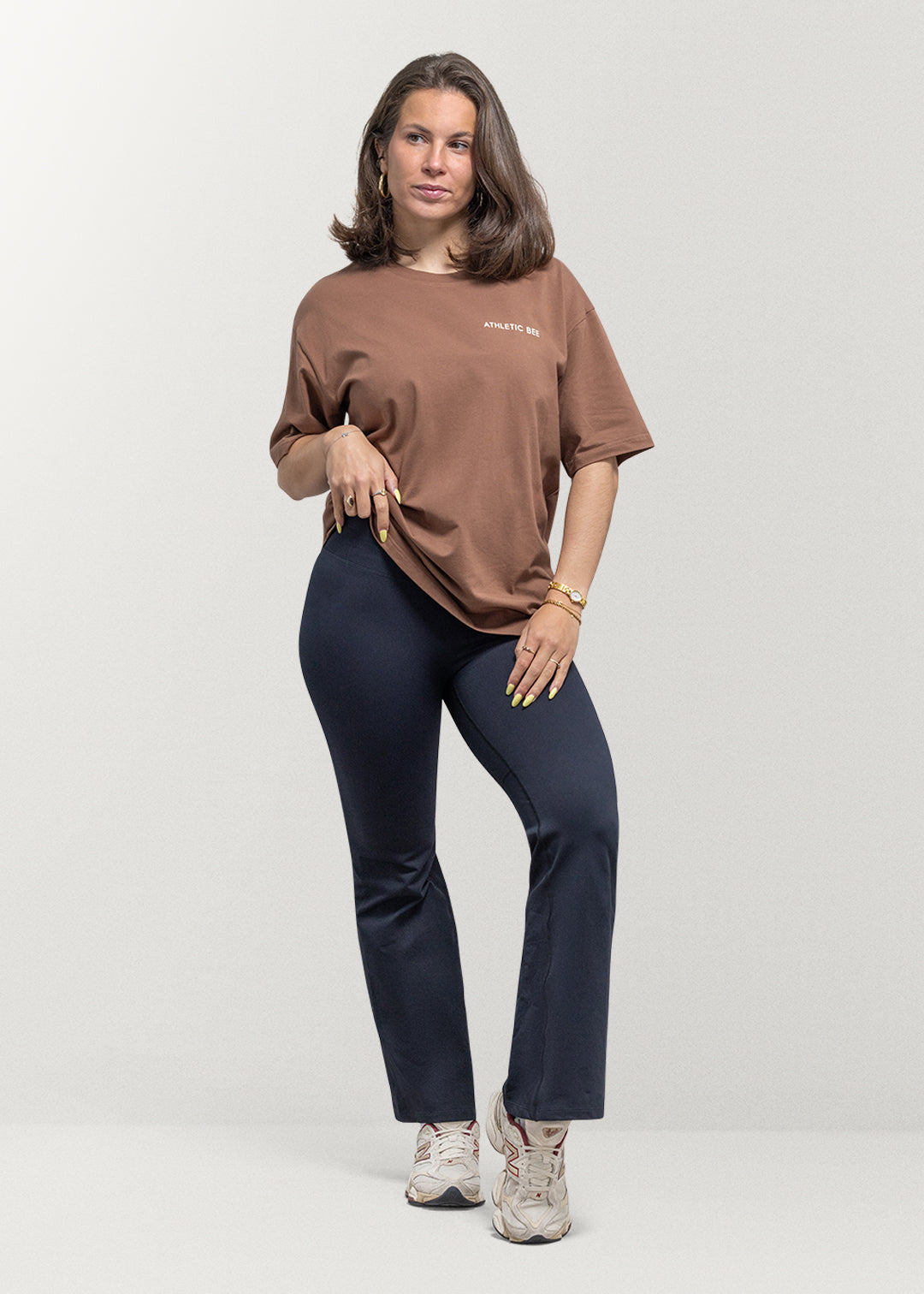 Alltagstaugliches, sportliches Oversize-T-Shirt in Braun