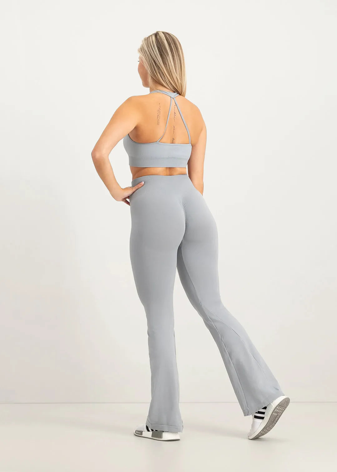 Flare Scrunch Legging - Grau