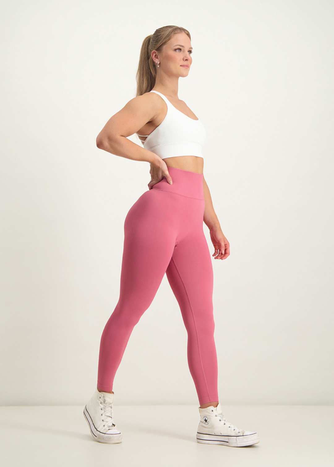 Fusion - Nahtlose Scrunch-Leggings in Bubblegum Pink