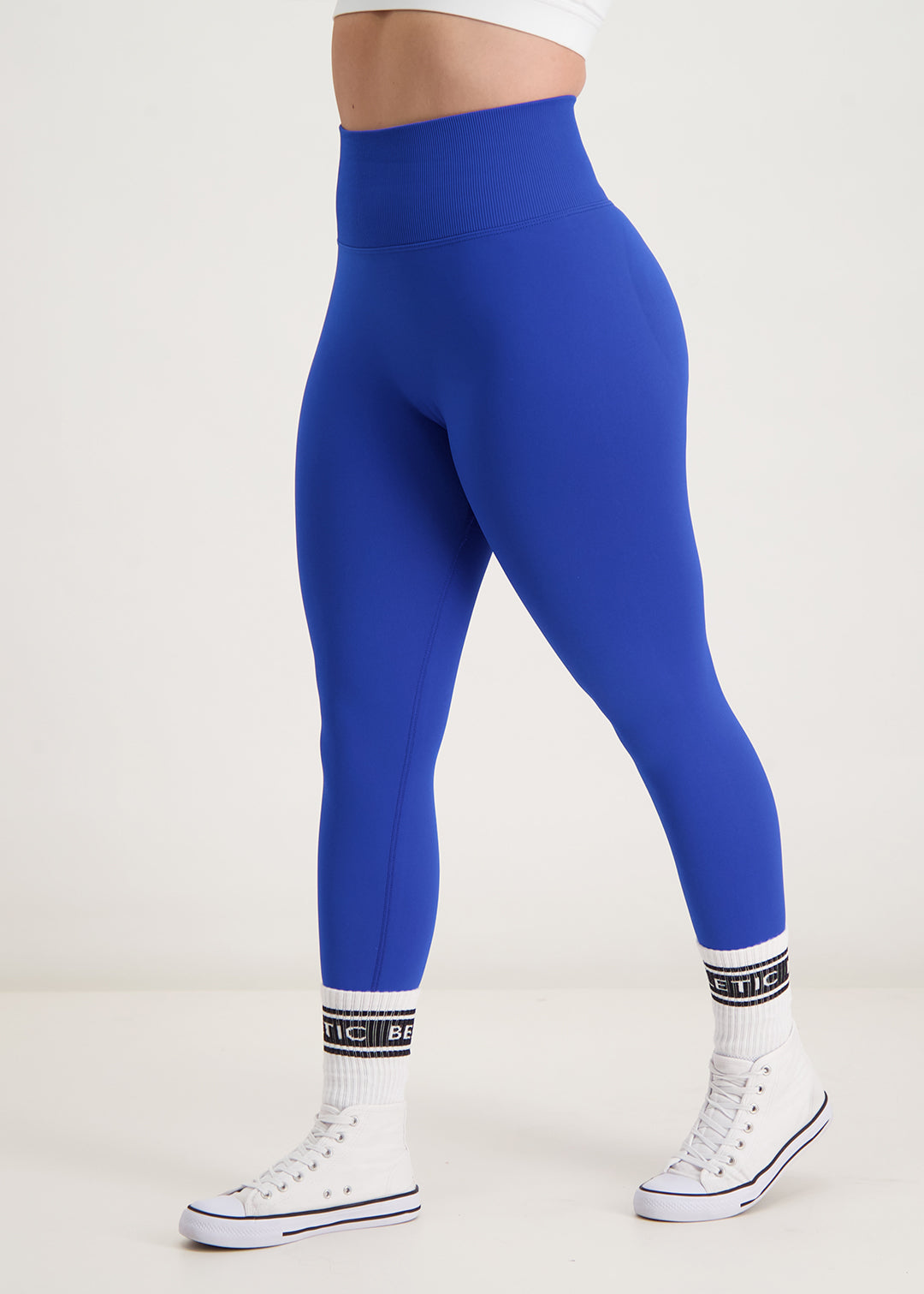 Fusion - Nahtlose Scrunch-Leggings in Kobaltblau 